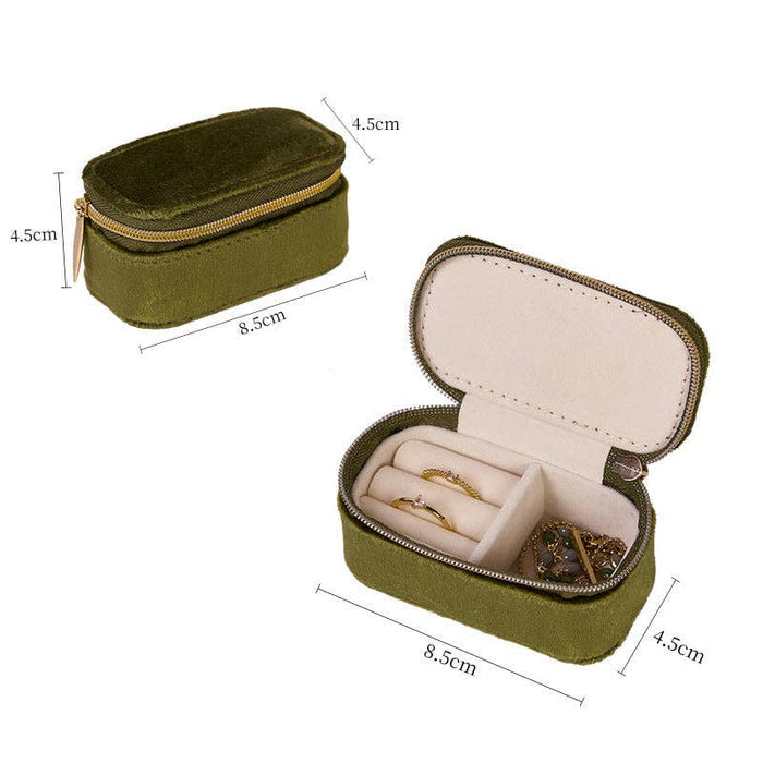 Travel Mini Velvet Jewelry Organizer Box