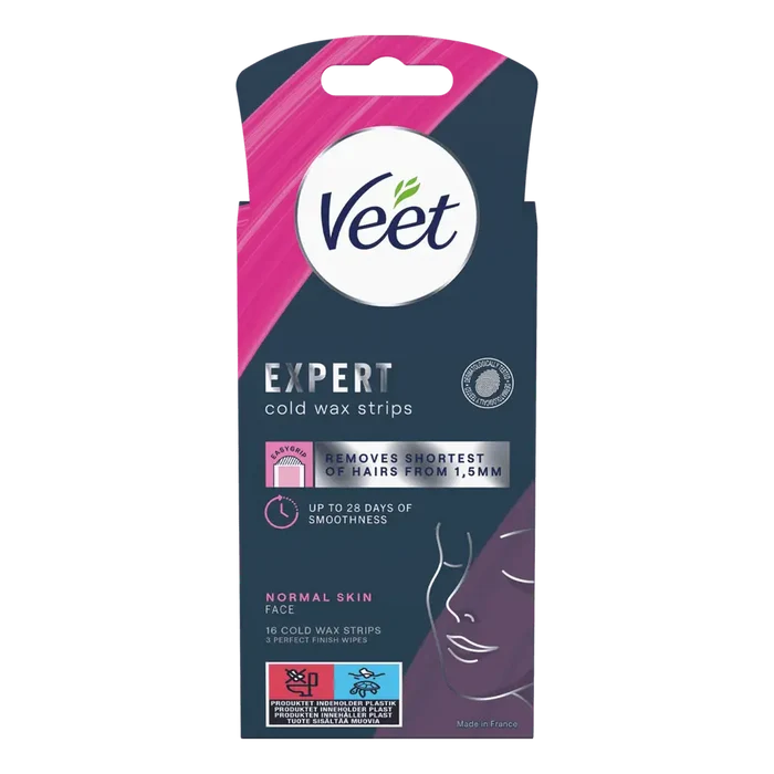 Veet Expert Cold Wax Strips ansikt normal hud 16 stk