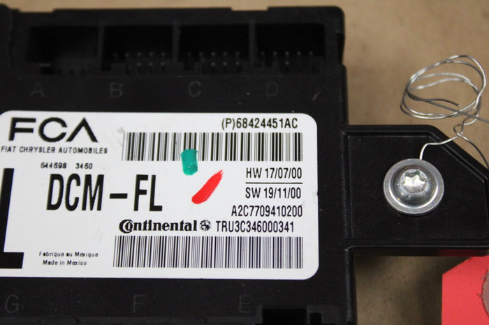 20-21 CHRYSLER DODGE FRONT DRIVER LH SIDE DOOR CONTROL MODULE UNIT OE 68424451AC