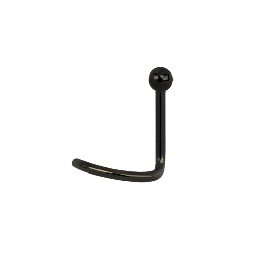Black 2mm Ball Anodized Surgical Steel Nose Screw Nose Screw