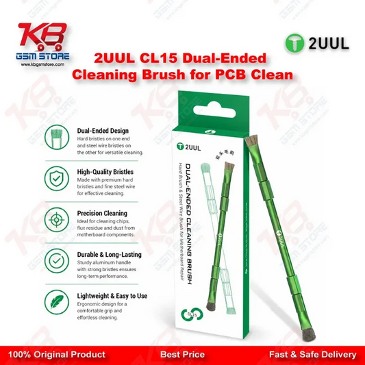 2UUL CL15 Dual-Ended Cleaning Brush for Motherboard & PCB Repair