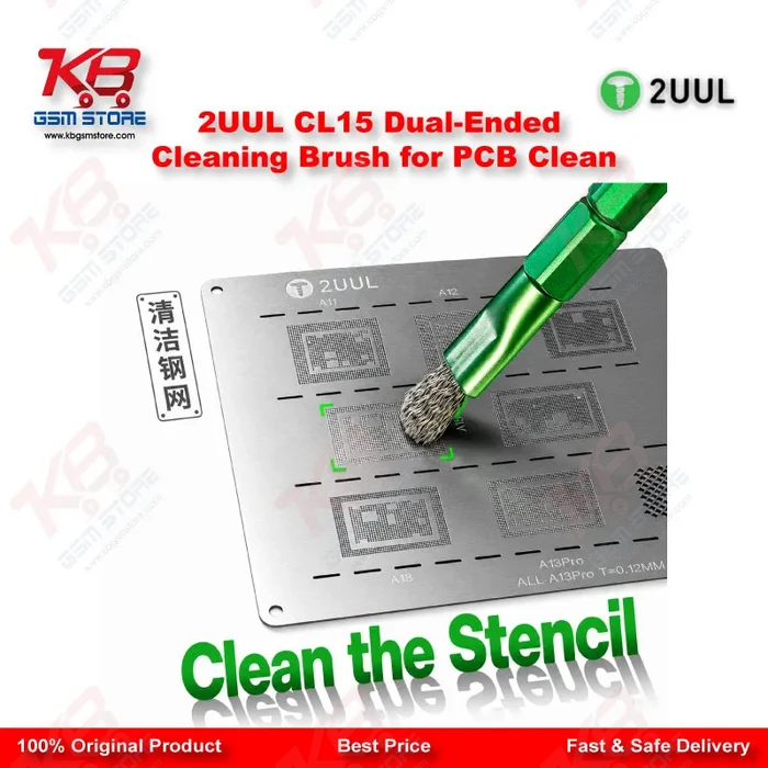 2UUL CL15 Dual-Ended Cleaning Brush for Motherboard & PCB Repair