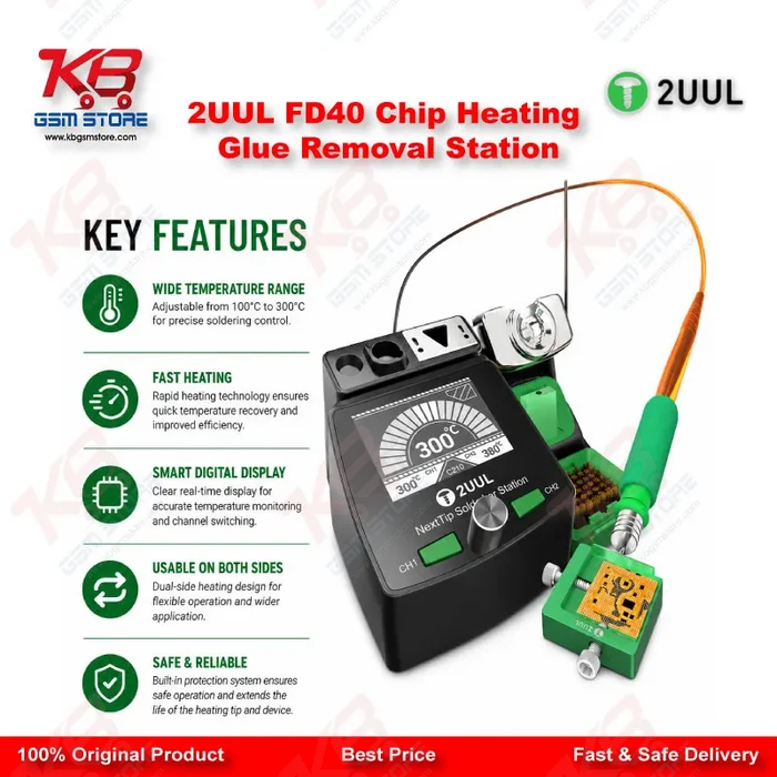 2UUL FD40 Chip Heating Glue Removal Station – Mobile Repair Preheater