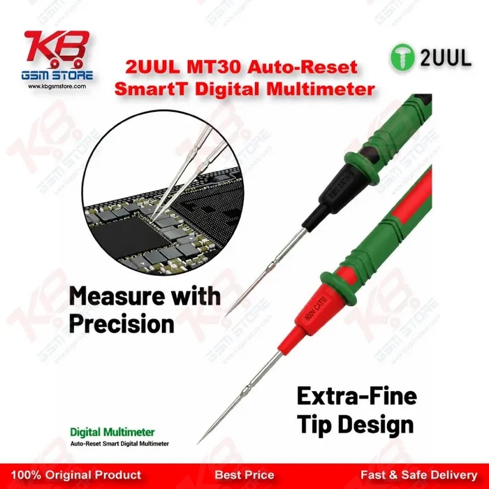 2UUL MT30 Auto-Reset Smart Digital Multimeter for Mobile PCB Repair