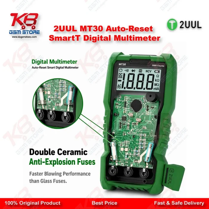 2UUL MT30 Auto-Reset Smart Digital Multimeter for Mobile PCB Repair