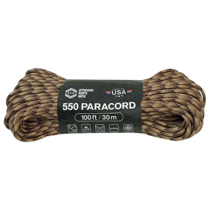 550 Paracord 100ft/30m - Atwood Rope - Rope & Cordage