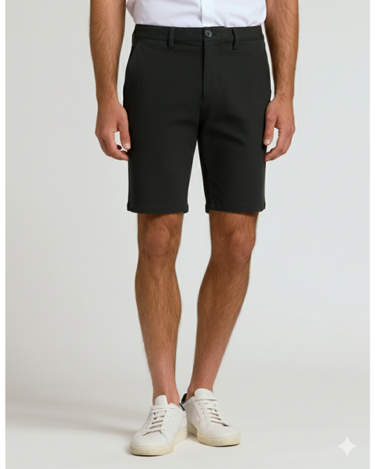 7 Black Chino Shorts 2.0 worn with white sneakers.