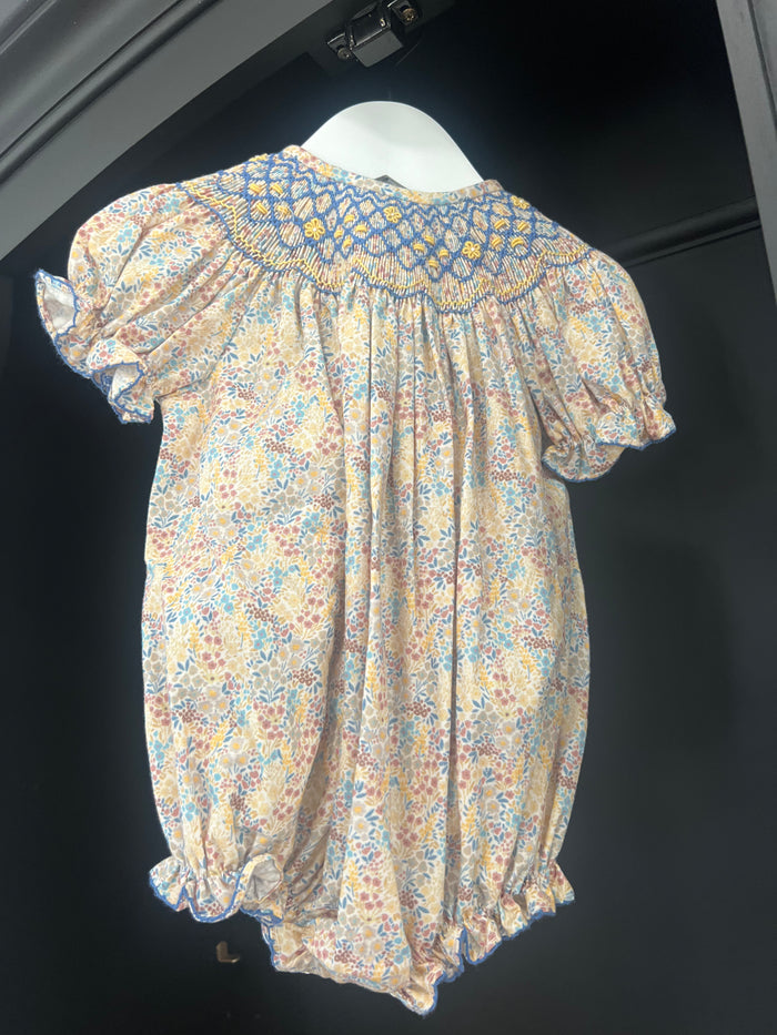 Iris Floral Smocked Bubble