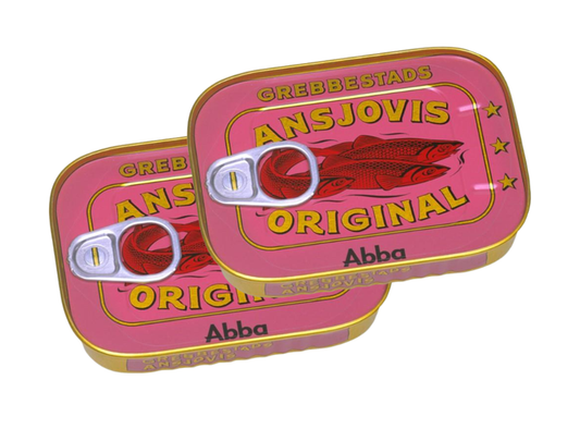 Abba Grebbestads Ansjovis Original 2 × 125g (2 × 4.40 oz) – Authentic Swedish Anchovy-Style Sprats