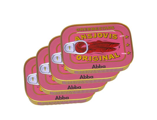 Abba Grebbestads Ansjovis Original 4 × 125g (4 × 4.40 oz) – Authentic Swedish Anchovy-Style Sprats