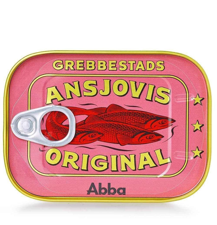 Abba Grebbestads Ansjovis Original 4 × 125g (4 × 4.40 oz) – Authentic Swedish Anchovy-Style Sprats