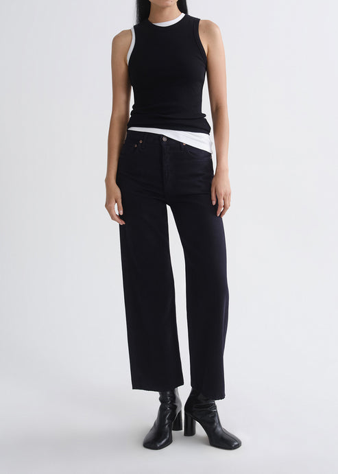 Agolde Ren High Rise Wide Leg Pant in Obscura