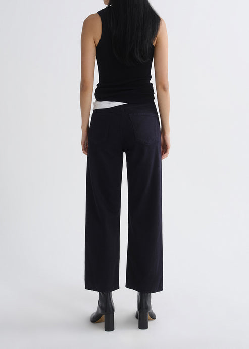 Agolde Ren High Rise Wide Leg Pant in Obscura
