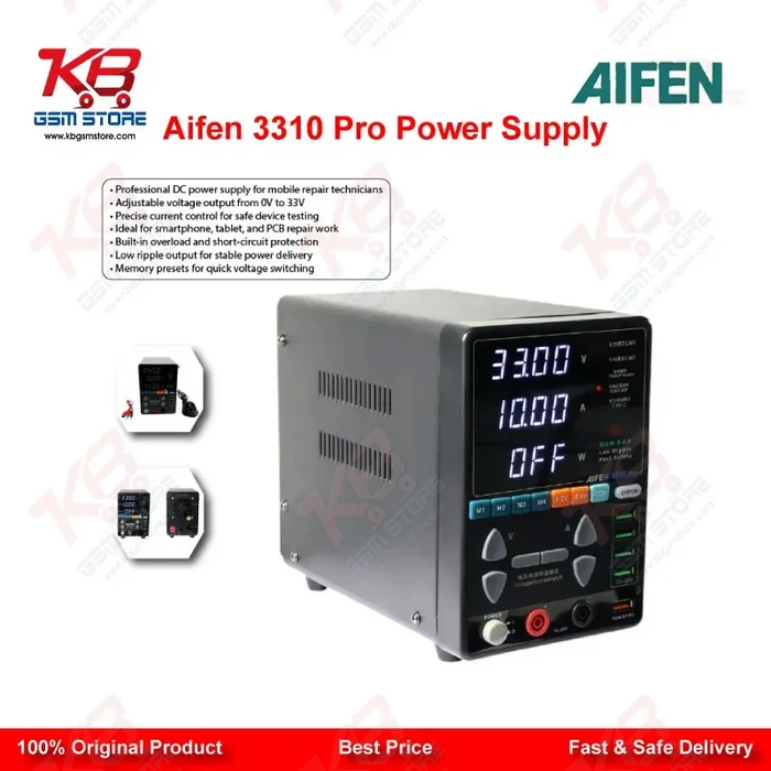Aifen 3310 Pro 330W 33V 10A DC Power Supply for Mobile Phone Repair