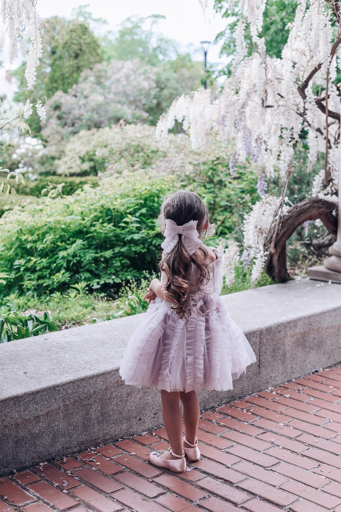 Ariel Ruffle Tulle Hair Bow - Petite Maison Kids