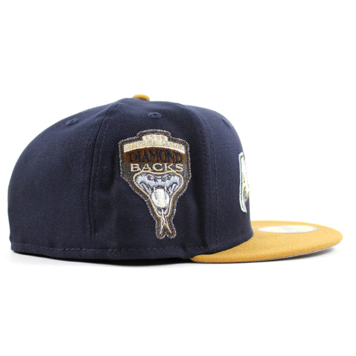 Arizona Diamondbacks 1998 Inaugural season New Era 59Fifty Fitted Hat (Navy Tan Gray Under Brim)