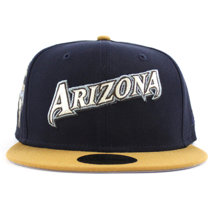 Arizona Diamondbacks 1998 Inaugural season New Era 59Fifty Fitted Hat (Navy Tan Gray Under Brim)