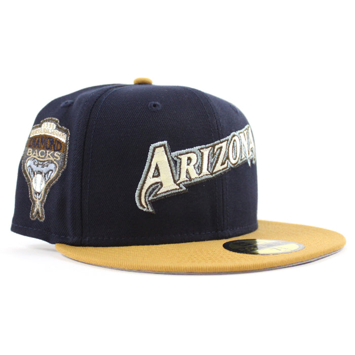 Arizona Diamondbacks 1998 Inaugural season New Era 59Fifty Fitted Hat (Navy Tan Gray Under Brim)