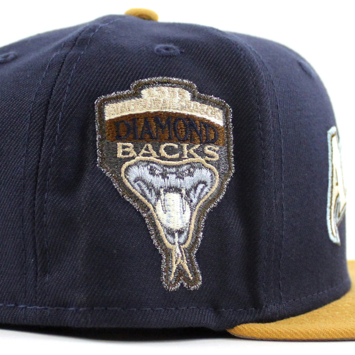 Arizona Diamondbacks 1998 Inaugural season New Era 59Fifty Fitted Hat (Navy Tan Gray Under Brim)