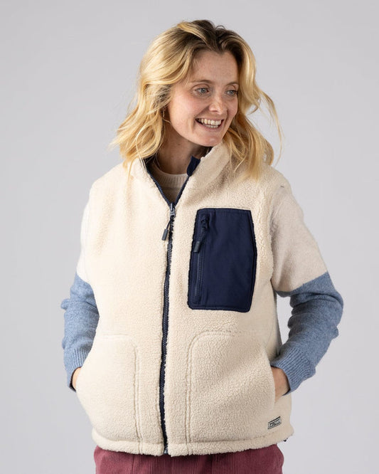 Astra Borg Womens Reversible Gilet in Navy