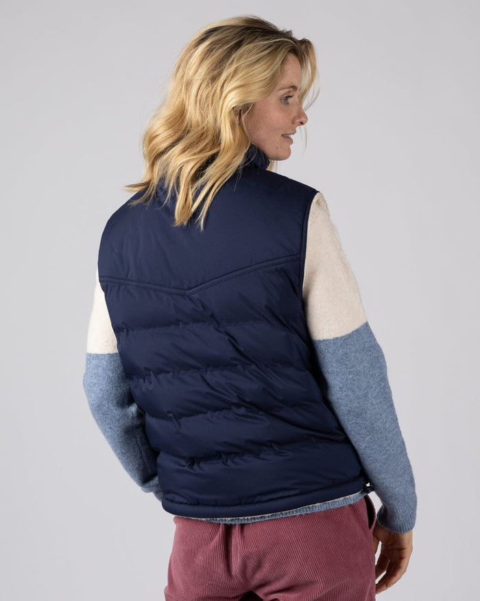 Astra Borg Womens Reversible Gilet in Navy