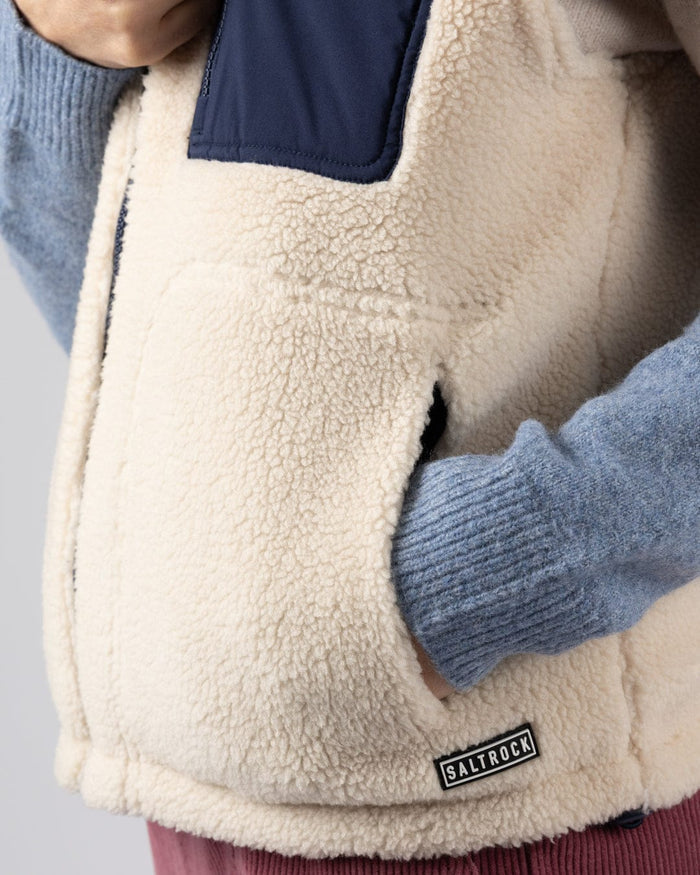 Astra Borg Womens Reversible Gilet in Navy