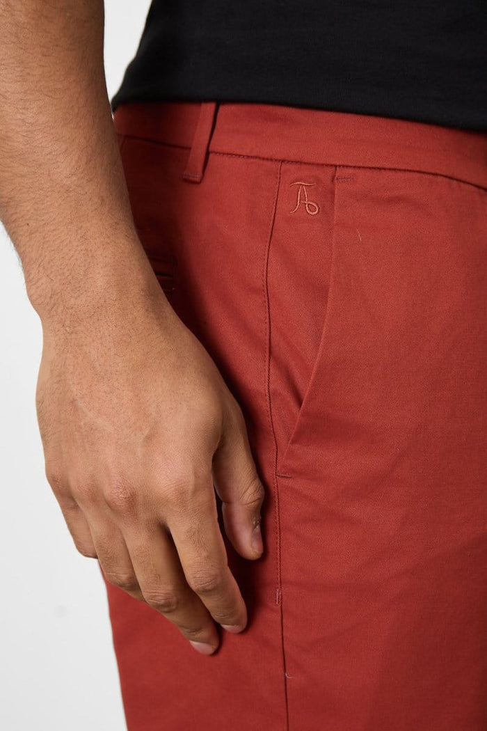 Athletic Fit Stretch Chino Shorts 7" in Cinnamon - TAILORED ATHLETE - USA
