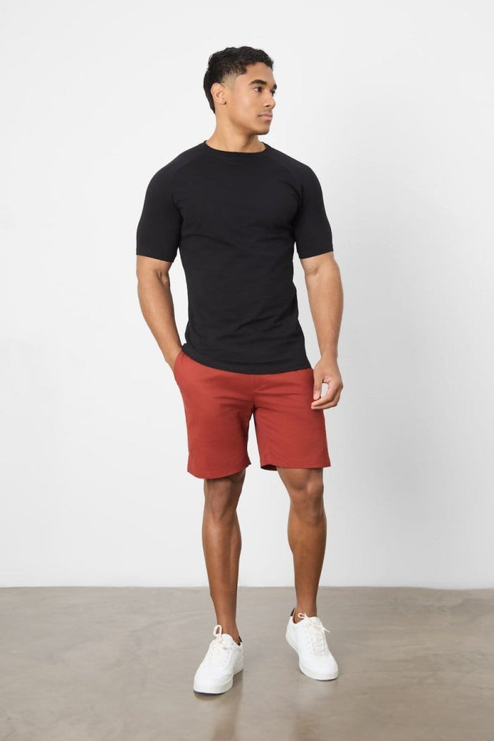 Athletic Fit Stretch Chino Shorts 7" in Cinnamon - TAILORED ATHLETE - USA