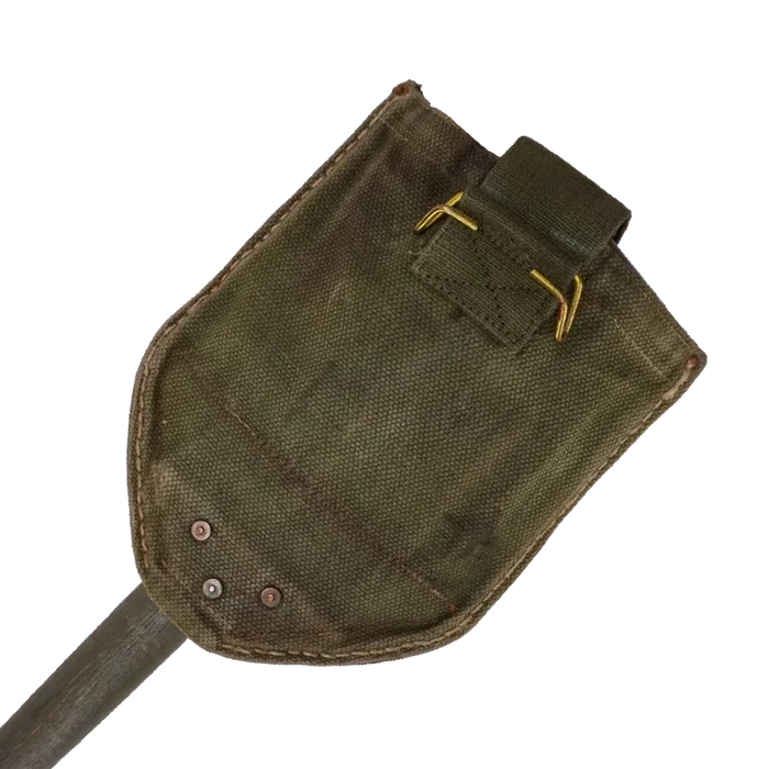 Austrian Folding Shovel with O/D Cover - Austrian Army Surplus - Entrenching Tools