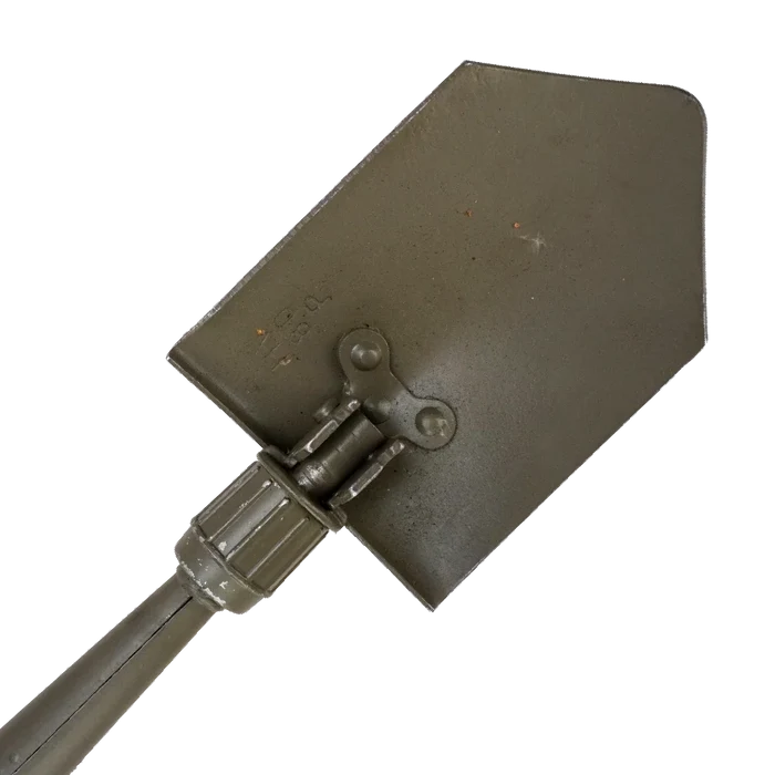 Austrian Folding Shovel with O/D Cover - Austrian Army Surplus - Entrenching Tools