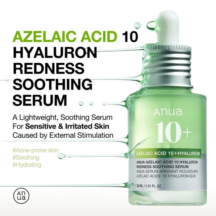 Azelaic Acid 10 Hyaluron Redness Soothing Serum - 30ml
