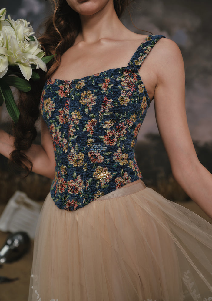 Azure Flower Fair Corset