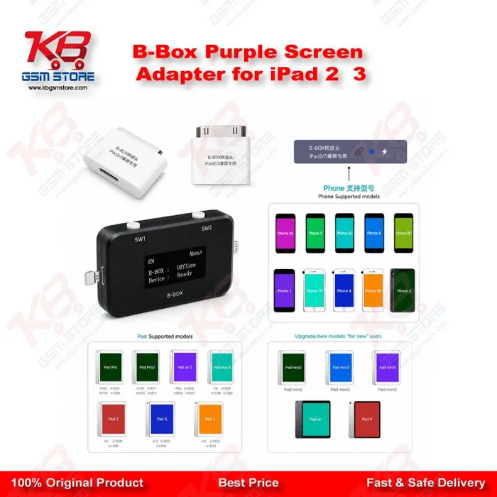 B-Box Purple Screen Adapter for iPad 2 / 3