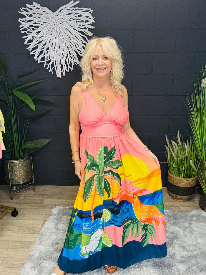 Bahama Maxi Dress Peach