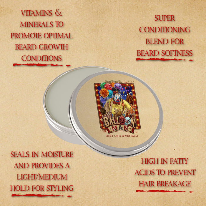 Balloon Man - Beard Oil & Balm Kit - Twisted Carnival Lollipops, Electric Yuzu, Rock Candy Crystals