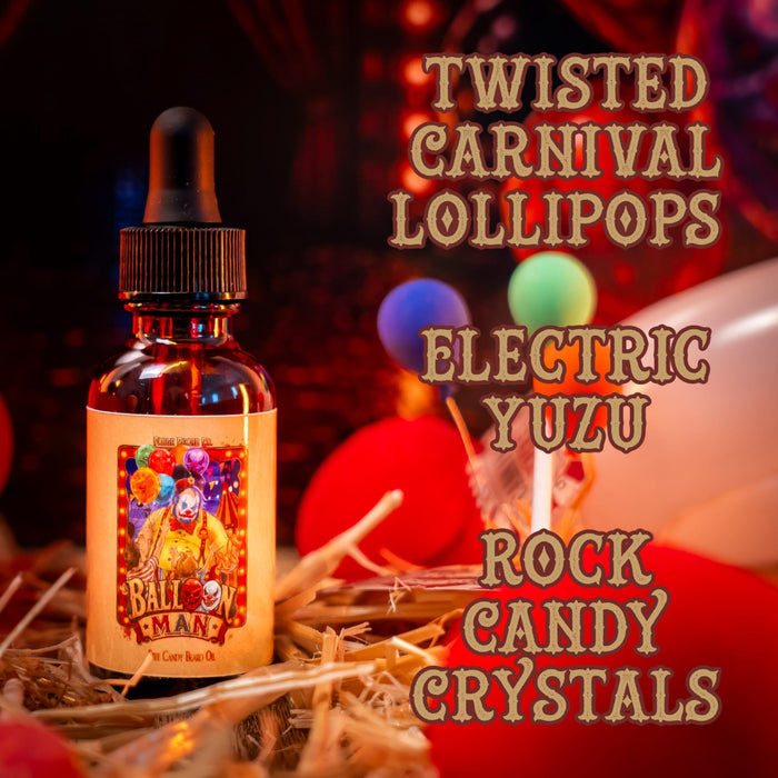 Balloon Man - Beard Oil & Butter Kit - Twisted Carnival Lollipops, Electric Yuzu, Rock Candy Crystals