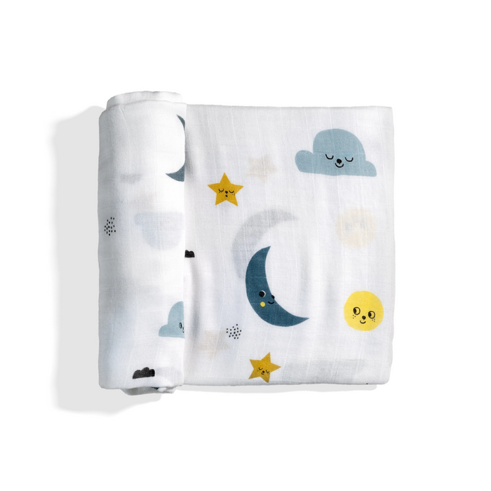 Bamboo Baby Swaddle - Moon & Stars Print