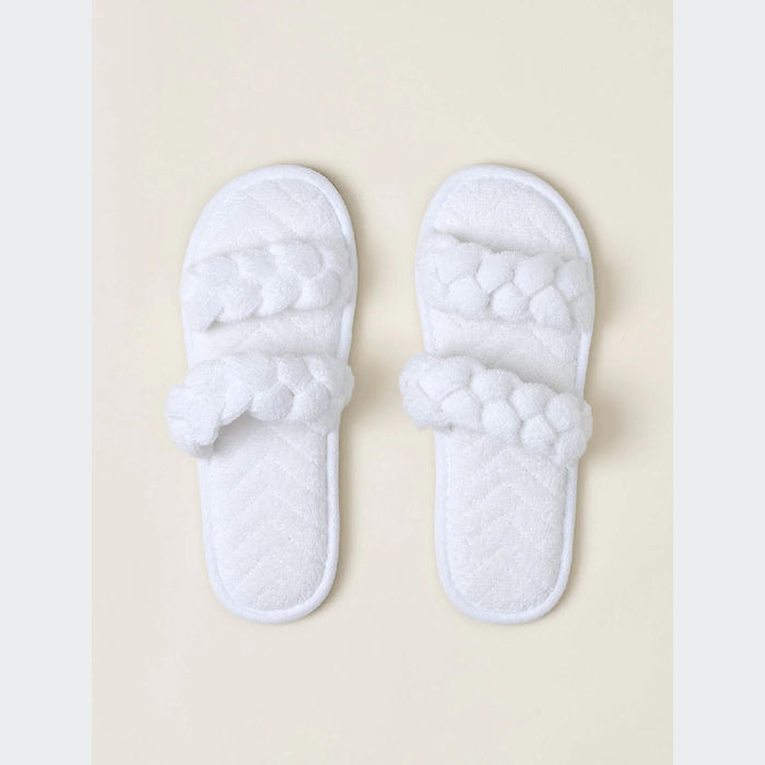 Barefoot Dreams TowelTerry Braided Slipper - Sea Salt