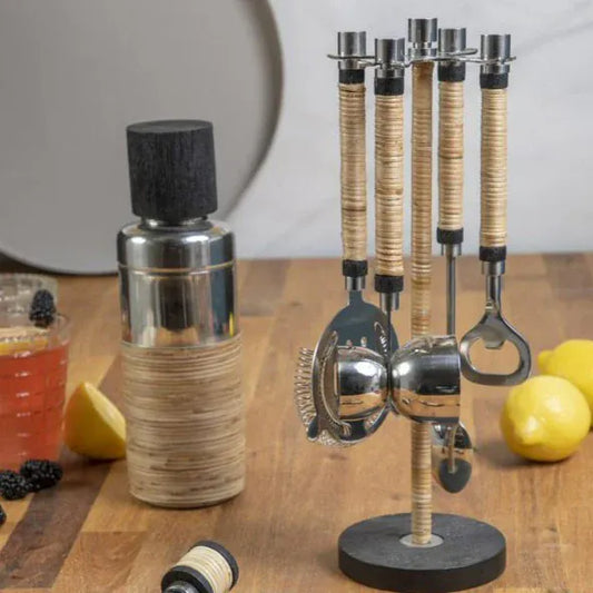 Be Home Arendal Rattan Cocktail Shaker