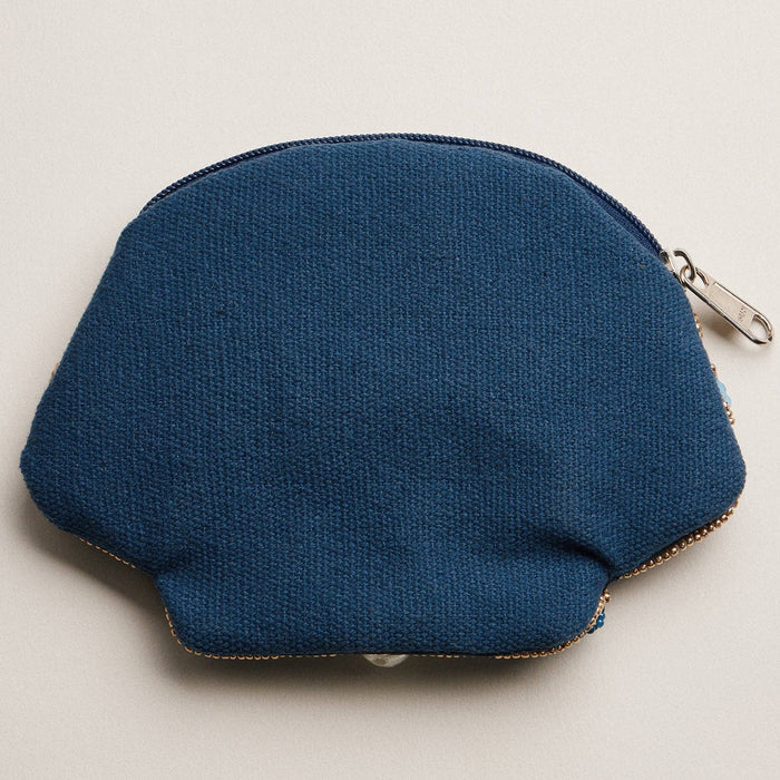 Beaded Coin Purse-Seashell with Pearl Accent