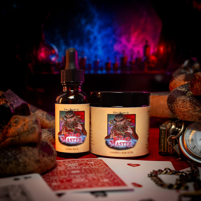 Beard Master - Beard Oil & Butter Kit - Aged Leather, Killer Bee Honey, Cursed Apple Trees