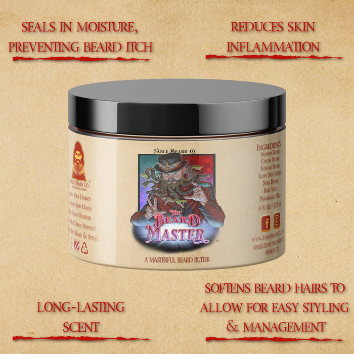 Beard Master - Beard Oil & Butter Kit - Aged Leather, Killer Bee Honey, Cursed Apple Trees
