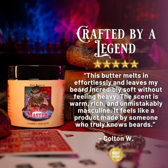 Beard Master - Beard Oil & Butter Kit - Aged Leather, Killer Bee Honey, Cursed Apple Trees