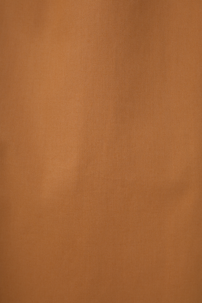 Beige Drawstring Side Slits Cotton Maxi Skirt