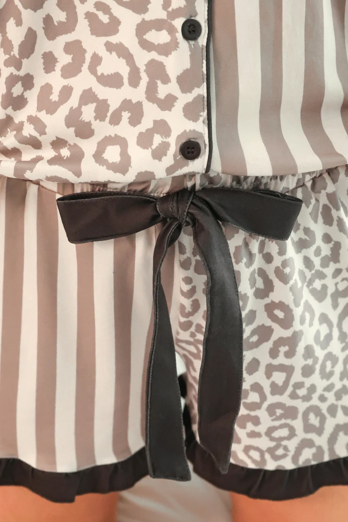Bella & Stripes Ruffle Pajama Set - Jess Lea