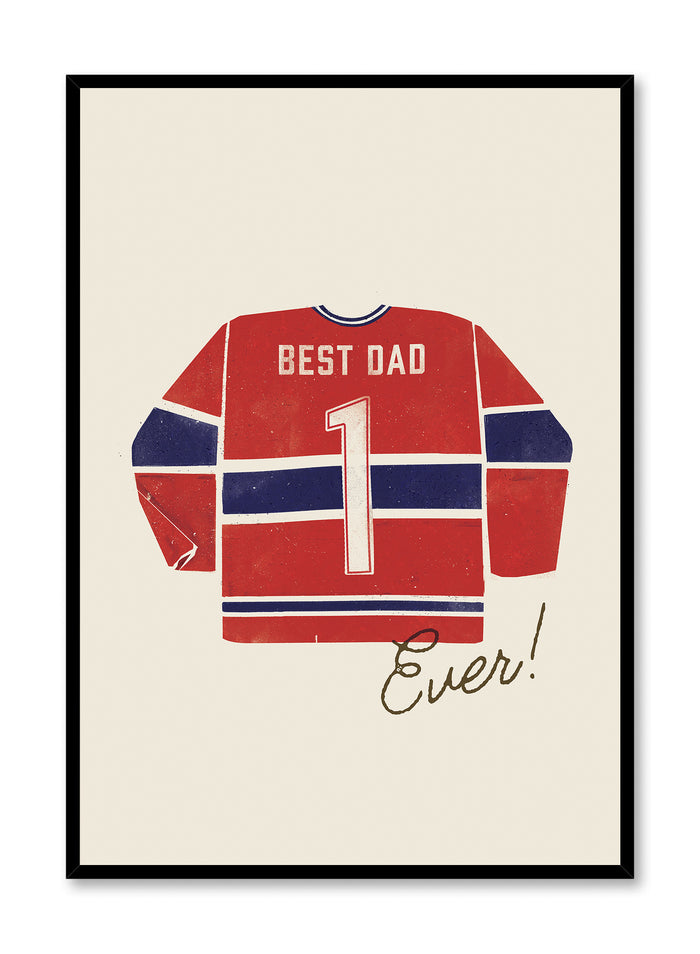 Best Dad Ever (Red and Blue), Poster
