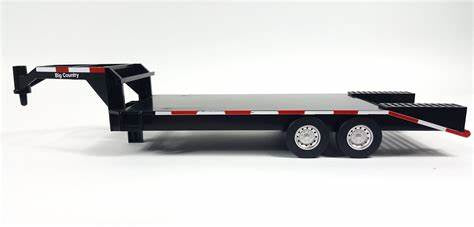 Big Country Black Flatbed Gooseneck Trailer w/ Ramps