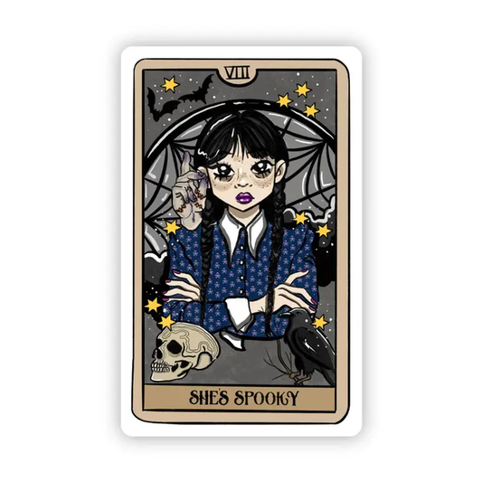 Big Moods 'She's Spooky' Tarot Card Vinyl Sticker
