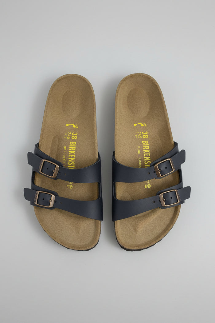 Birkenstock Buckled Sandals Matte Black Two Strap Slip-On's UK 5 EU 38