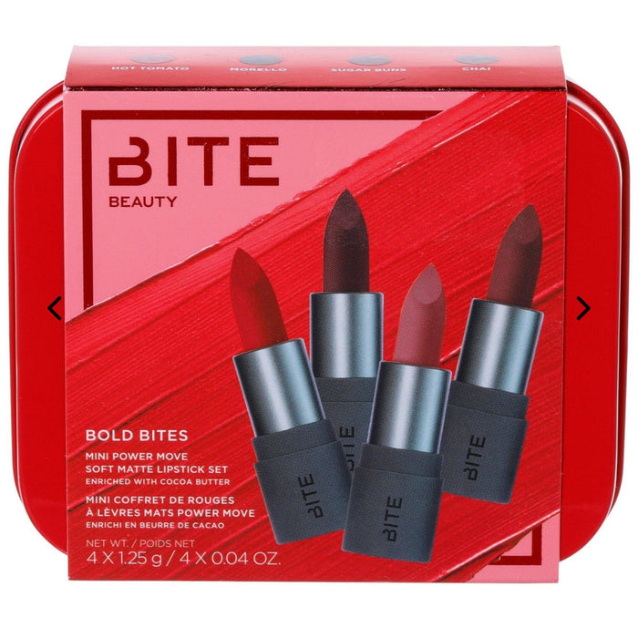 Bite Beauty Makeup Bold Bites Mini Power Move Soft Matte Lipstick Set*New in box